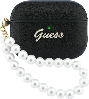 Etui Guess Glitter Pearl Strap do Apple AirPods Pro 3 Black (GUAP3GLGPSK)