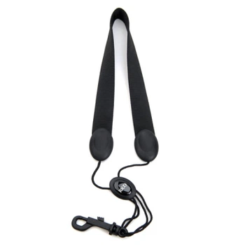 Ремень для духовых инструментов D'Addario Saxophone Fabric Neck Strap Tenor/Baritone - Snap Hook (Black) (SLA13)