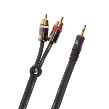Инсертный кабель D'Addario Custom Series Dual RCA to 3.5 Stereo Mini Jack Cable (1.5m) (PW-MP-05)