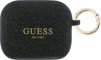 Etui Guess Silicone Glitter Ring do Apple AirPods Pro 3 Black (GUAP3SGGEK)