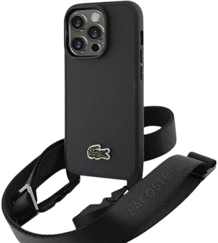 Etui Lacoste do iPhone 14 Pro Iconic Petit Pique Crossbody Black (LCHCP14LSPVCK)