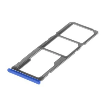 Держатель SIM-карты Xiaomi Redmi Note 8 / Redmi Note 8t, С разъемом на карту памяти, Синий - 203743