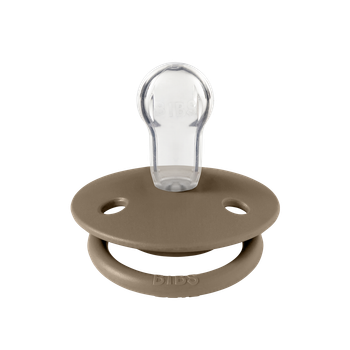 Соска пустышка BIBS De Lux Silicone (круглая) 0-36 мес – Dark Oak