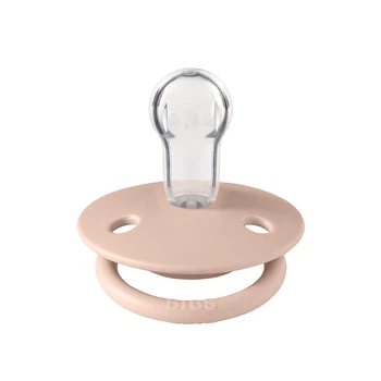 Соска пустышка BIBS De Lux Silicone (круглая) 0-36 мес – Blush
