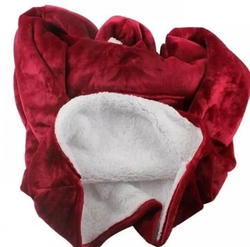 Плюшевое одеяло с капюшоном Huggle Hoodie универсальный размер