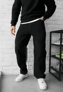 Джинси Staff 06 black wide leg 33 (19QN0342)