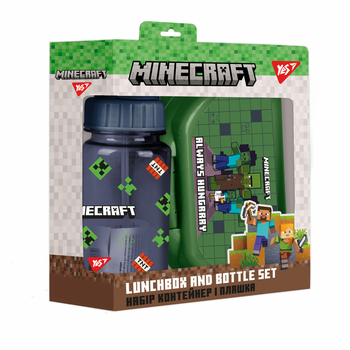 Ланчбокс і пляшка Yes Minecraft 450144 для школи та садочка подарунковий набір для хлопчика майнкрафт
