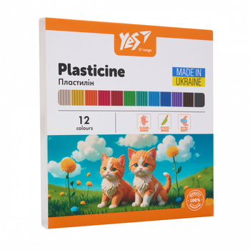 Пластилін Yes Orange Line 12 кольорів 240 г