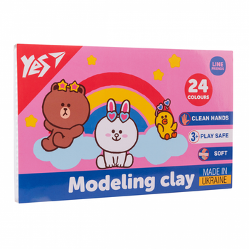 Пластилин Yes Line Friends 24 цветов 480 г