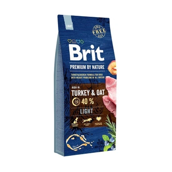 Корм сухой Brit Premium Dog Light для собак с избыточным весом с индейкой 15 кг