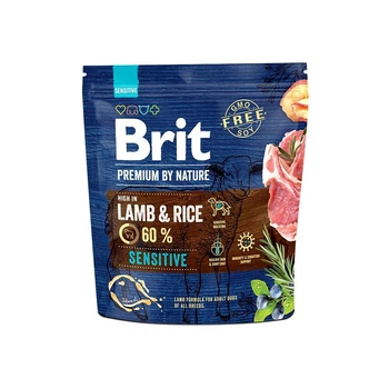 Корм сухий Brit Premium Dog Sensitive Lamb для собак з чутливим травленням з ягням 1 кг 8595602526611