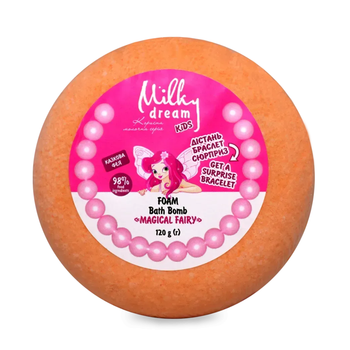 Дитяча шипуча бомба для ванни Milky Dream "Сказкова Фея" з браслетом 120 г