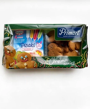 Печиво пряникові чоловічки + набір для розфарбовування Primart christmas cookies 211 г
