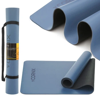 Килимок спортивний Cornix PU 183 x 68 x 0.4 см для йоги та фітнесу XR-0319 Blue