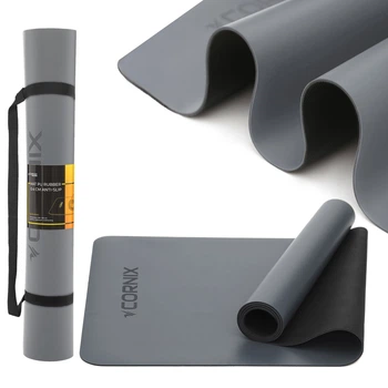 Коврик спортивный Cornix PU 183 x 68 x 0.4 см для йоги и фитнеса XR-0320 Grey