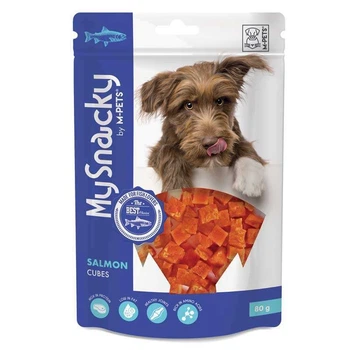 Лакомства Кубики с лососем для собак M-Pets Salmon Cubes 80 г (6953182735632)