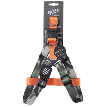 M-Pets Wild Jungle Dog Harness - Шлея с принтом джунгли и фастексом для маленьких, средних и крупных пород собак L/2,5x56-84 см (6953182726128)