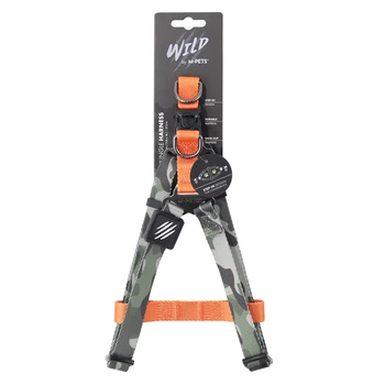 M-Pets Wild Jungle Dog Harness - Шлея с принтом джунгли и фастексом для маленьких, средних и крупных пород собак M/2x46-70 см (6953182726111)