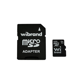 Карта пам'яті microSDXC Wibrand 64 ГБ Class 10 UHS-I U3 V10 до 80 МБ/с з SD-адаптером