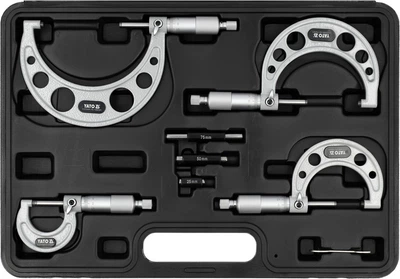 Набір мікрометрів YATO YT-72304 зовнішніх 0-100 мм 4 шт (5906083122330)