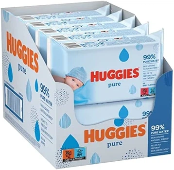 Набір із 2 упак. Вологі салфетки Huggies Pure Jumbo Pack 10 x 72 шт.