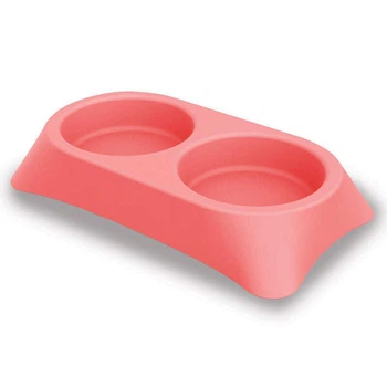 Миска двойная пластиковая для котов и собак Petmax Bowl Stella Double 2х300 мл