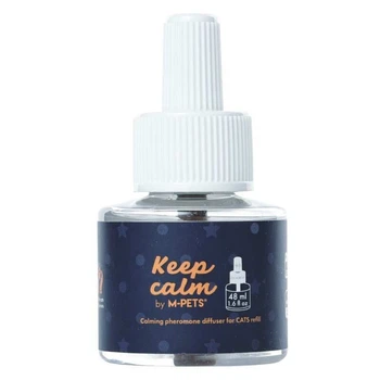 M-Pets Keep Calm Calming Pheromone diffuser for cats refill - Сменный блок диффузора-антистресс с феромонами для кошек 48 мл (6953182764373)