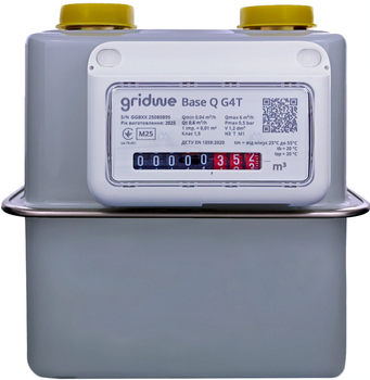Счетчик газа с термокомпенсацией GridWe BaseQ G1.6Т, 110 мм, DN 32 мм (G 1 1/4")