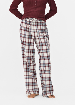 Пижамные хлопковые штаны Primark Flannel Pyjama Set XXS Для дома и сна Бордовый (8870)