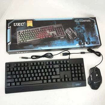 Игровой комплект UKC: клавиатура и мышь с LED-подсветкой USB M-710 (22018)