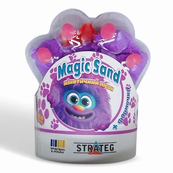 Кінетичний пісок "Magic Sand. Лапка", 250 г (фіолетовий) Strateg (257805)