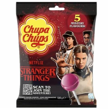 Льодяники на паличцi Chupa Chups Stranger Things (5 flavours) (10 шт.) - 120 g