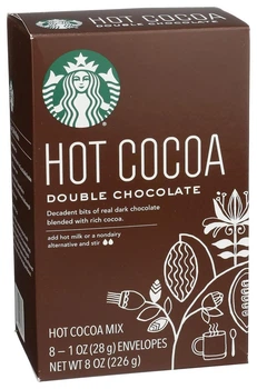 Горячий шоколад Starbucks Hot Cocoa Double Chocolate 8шт 226г