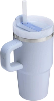 Термокружка Stanley Quencher H2.0 Dew Drop с ручкой и трубочкой 591мл Белый