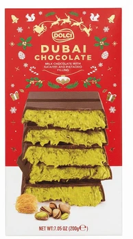 Рождественский шоколад Bolci Dubai Chocolate Milk Kadayif Pistachio 200г