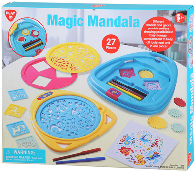 Zestaw kreatywny do rysowania PlayGo Magiczne znaki mandali 27 elementów (4892401073501)