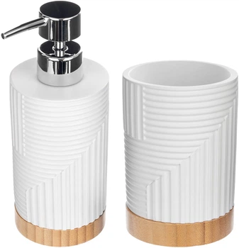 Набір з двох предметів для ванної кімнати Kadax Lunel Білий (K10211)