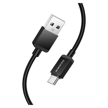 USB кабель Borofone BX120 Placer, Type-C, 1.0 м., Чорний - 643082