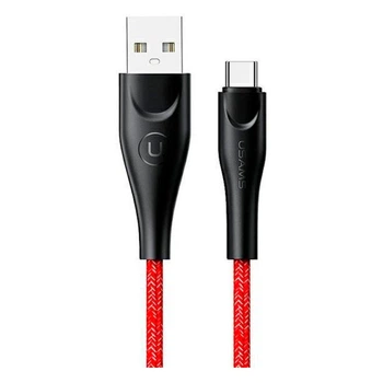 USB кабель Usams US-SJ398 U41 Braided, Type-C, 3.0 м., Красный - 605900