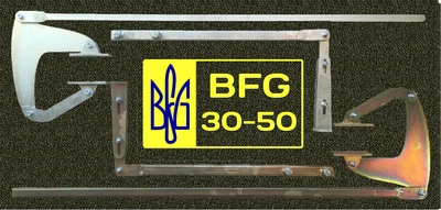 Механизм/Фурнитура BFG 30-50 (Bi-Folding Gate) для больших и тяжелых дву-складных ворот типа гармошка/книжка