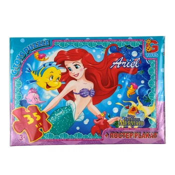 Пазли класичні 35 елементів G-Toys GP-R008 Ariel з постером