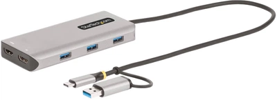 Hub USB Startech 5-portowy USB-A/USB-C 3.2 do 2 x HDMI / 3 x USB-A (167B-USBC-MULTIPORT)
