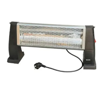 Обогреватель инфракрасный кварцевый 1000W 220-240 V 50-60 Гц 16 кв Hook HK-406 защита от перегрева, противоударный корпус