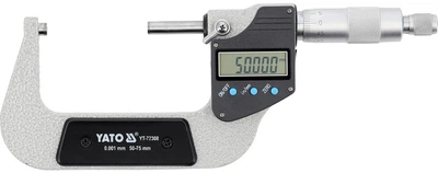 Мікрометр Yato YT-72308 цифровий зовнішній 50-75 мм / 0.001 мм (5906083122361)