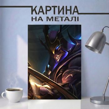 Картина на металі 21х30 (А4) League of Legends — з персонажем Зед (Zed), унікальний подарунок