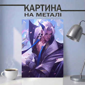 Картина на металле 21х30 (А4) League of Legends — с персонажем Ёне (Yone), уникальный подарок