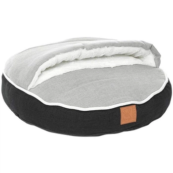 Круглий лежак з кишенею для котів та собак малих порід M-Pets Moon Cushion 50х50х8 см (6953182732624)