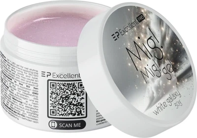Żel budujący do paznokci Excellent Pro Mig! Mig! White Galaxy 30 g (5903900443104)