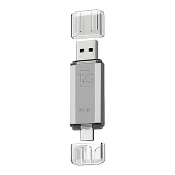Флешка ЮСБ T&G 009 2&1 USB/Type C16Gb USB Flash Drive 2.0 пам'ять 16 Гб Срібло