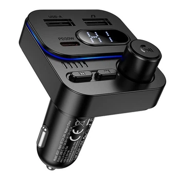 FM-трансмітер BC61 USB-C PD30W+USB-A 15W/BT5.4 Total 45W
